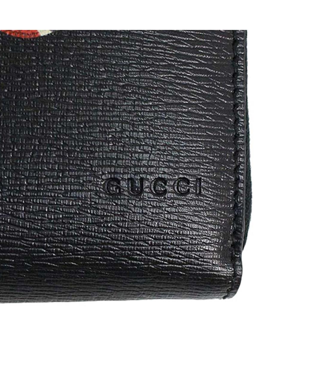 GUCCI Черный кожаный кошелек, фото 4