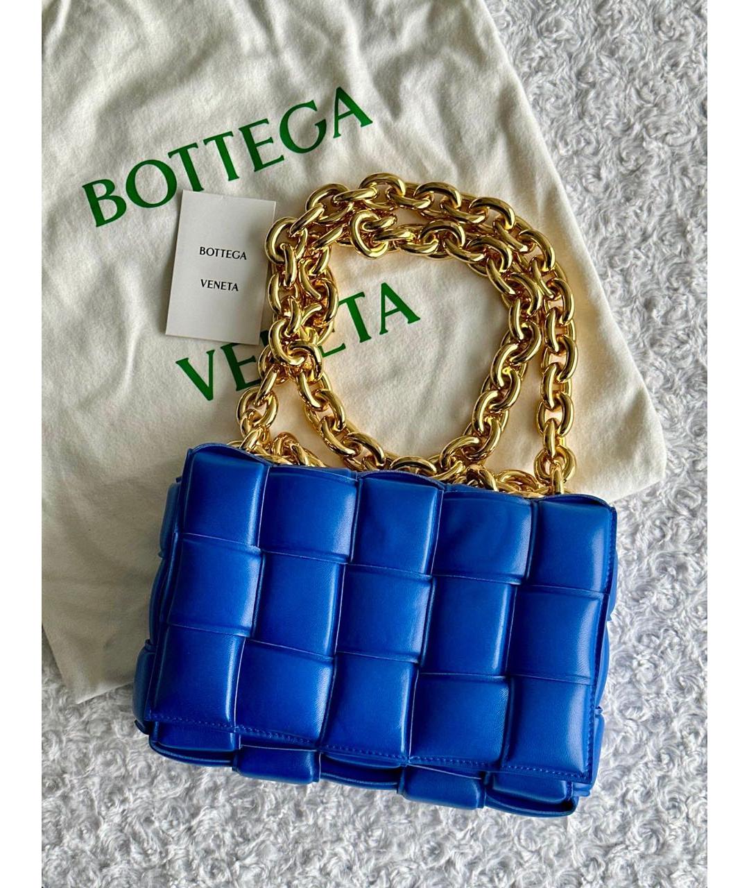 BOTTEGA VENETA Синяя кожаная сумка через плечо, фото 9