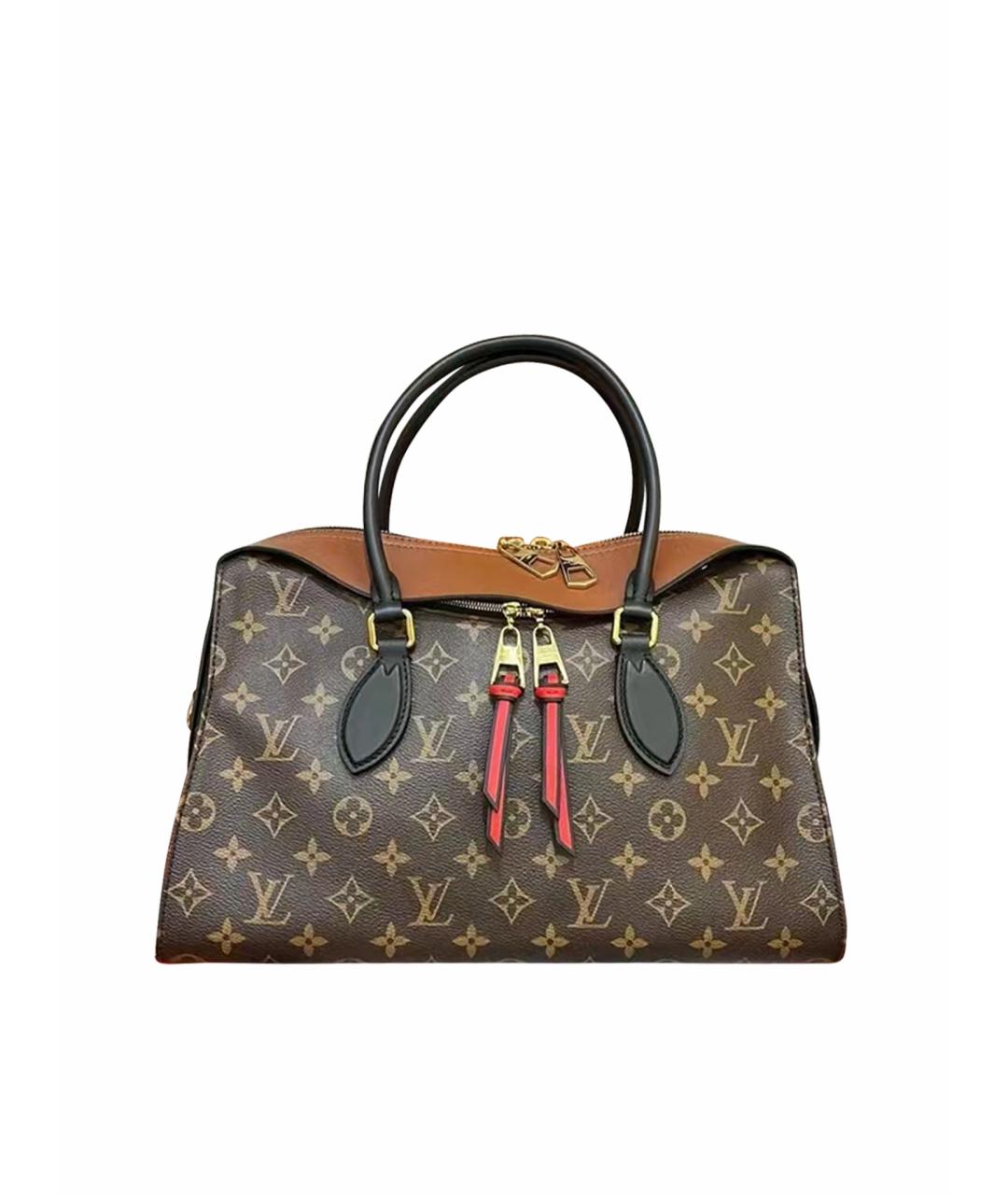 LOUIS VUITTON Коричневая кожаная сумка через плечо, фото 1