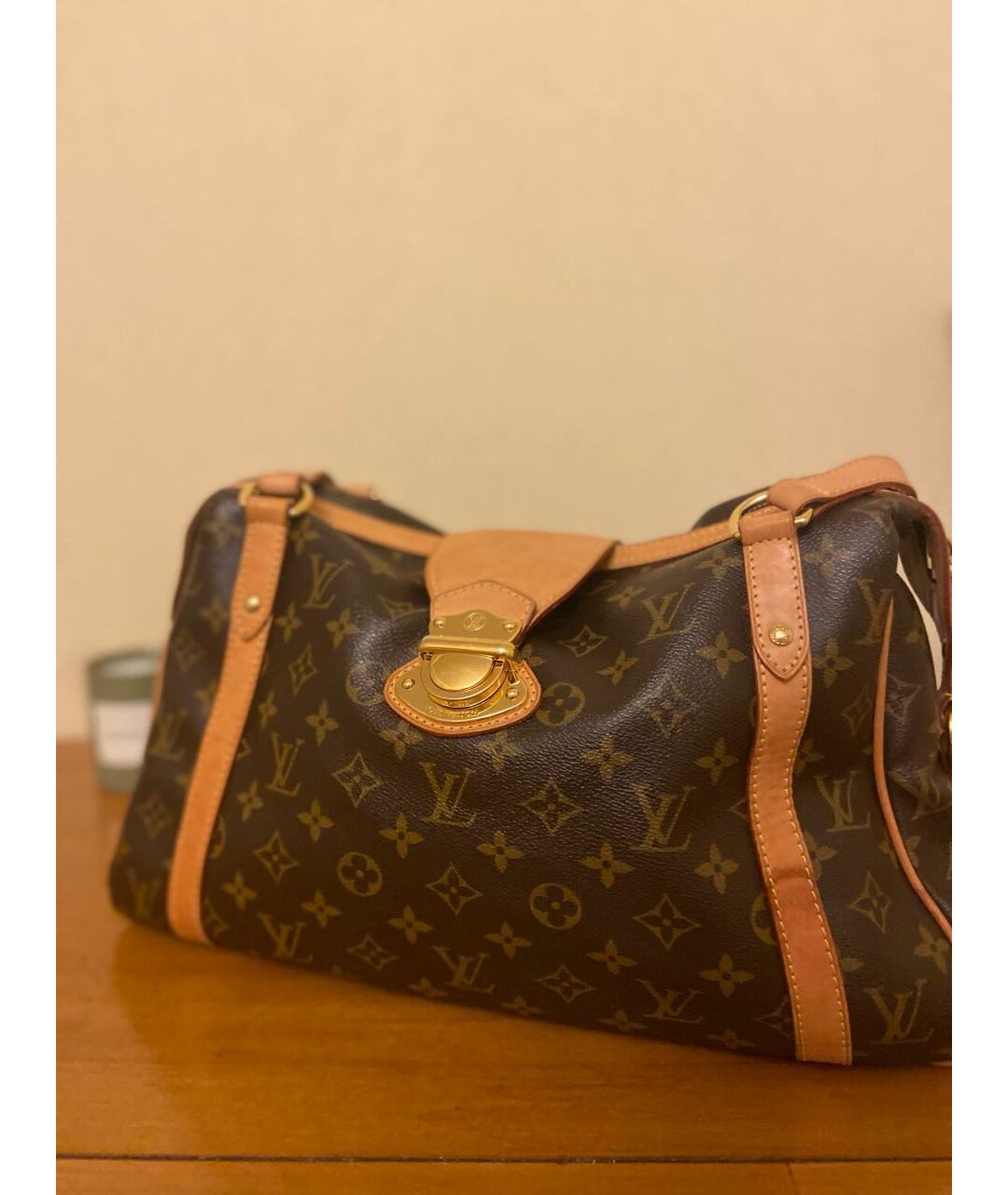 LOUIS VUITTON PRE-OWNED Коричневая кожаная сумка тоут, фото 5