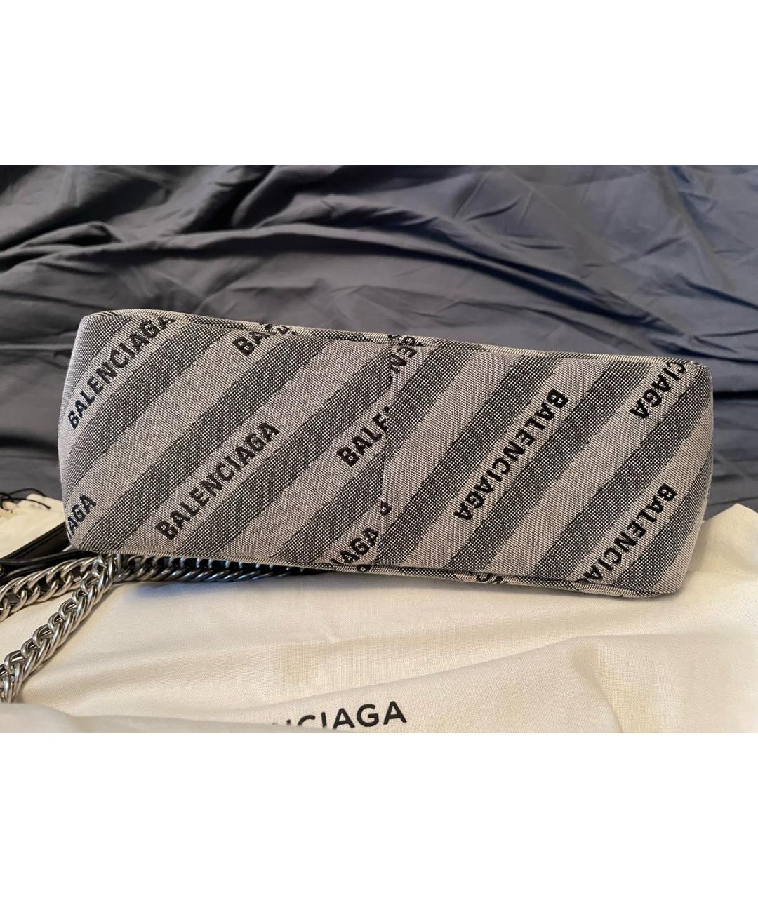 BALENCIAGA Серая тканевая сумка через плечо, фото 3