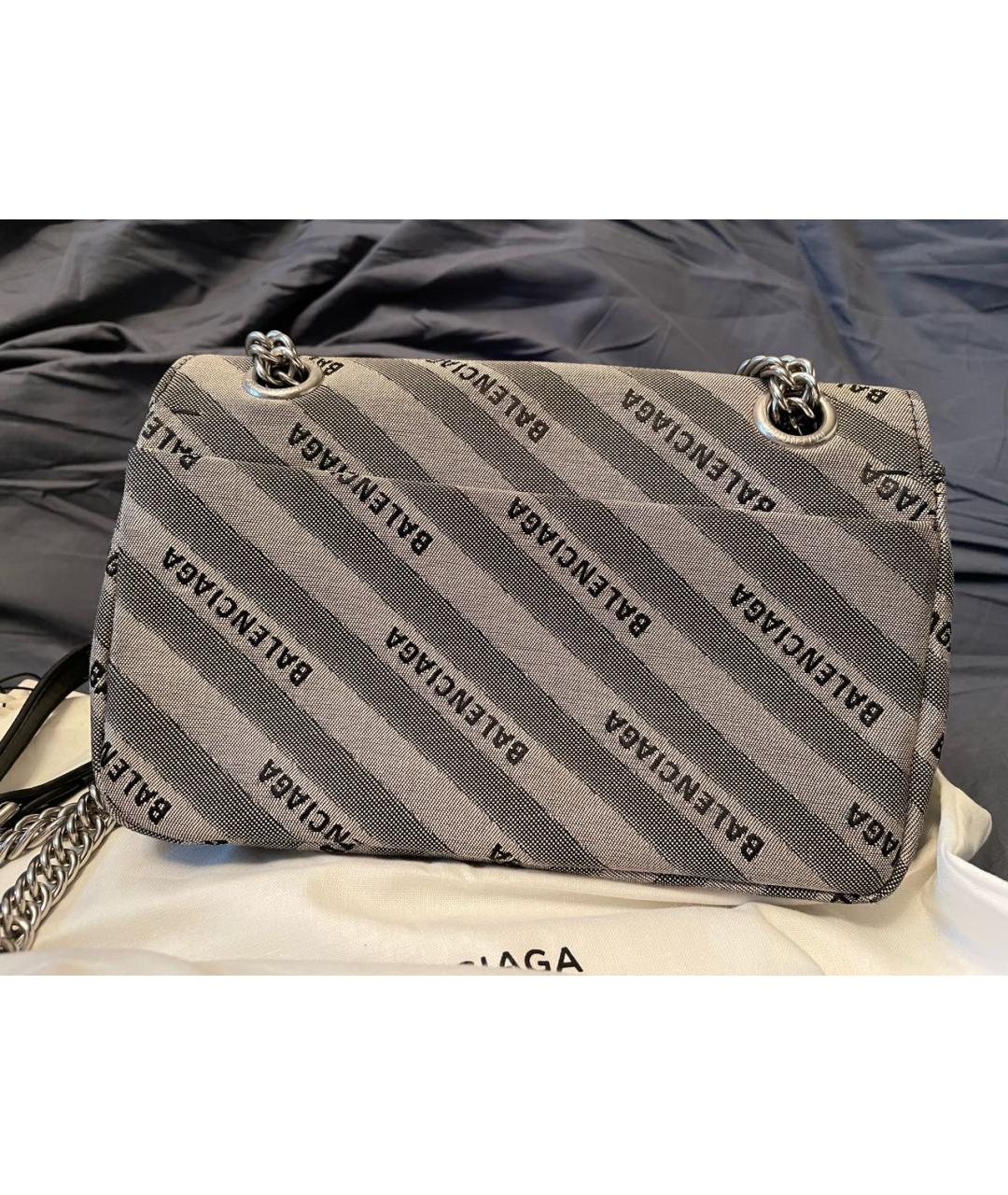 BALENCIAGA Серая тканевая сумка через плечо, фото 2