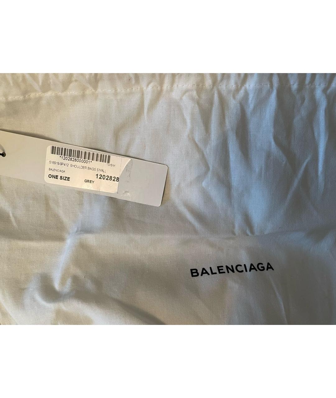 BALENCIAGA Серая тканевая сумка через плечо, фото 6