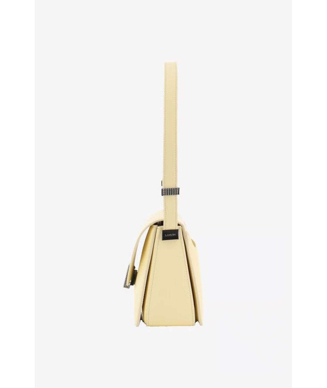 LANVIN Желтая кожаная сумка через плечо, фото 4
