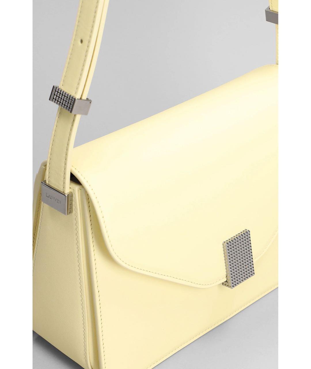LANVIN Желтая кожаная сумка через плечо, фото 2