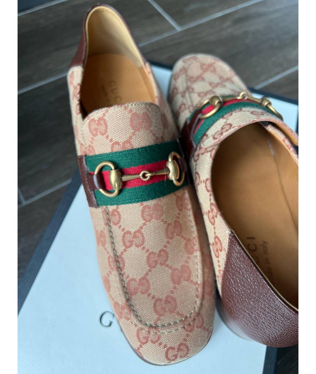 GUCCI Бежевые лоферы, фото 2