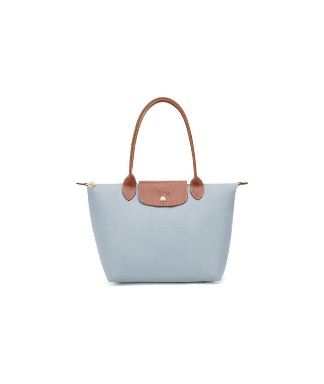 LONGCHAMP Голубая синтетическая сумка тоут, фото 1