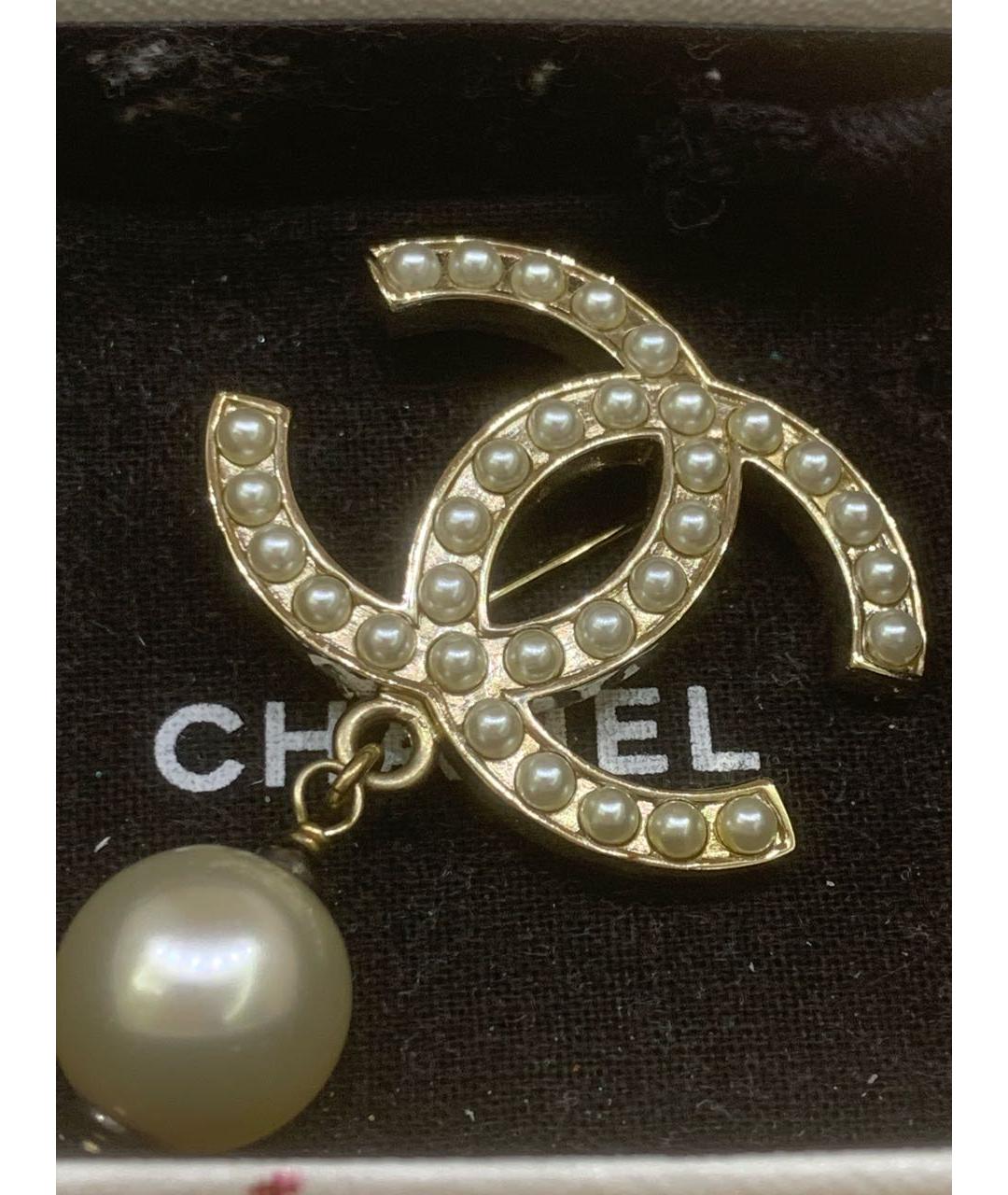 CHANEL Белая серебряная булавка / брошь, фото 3