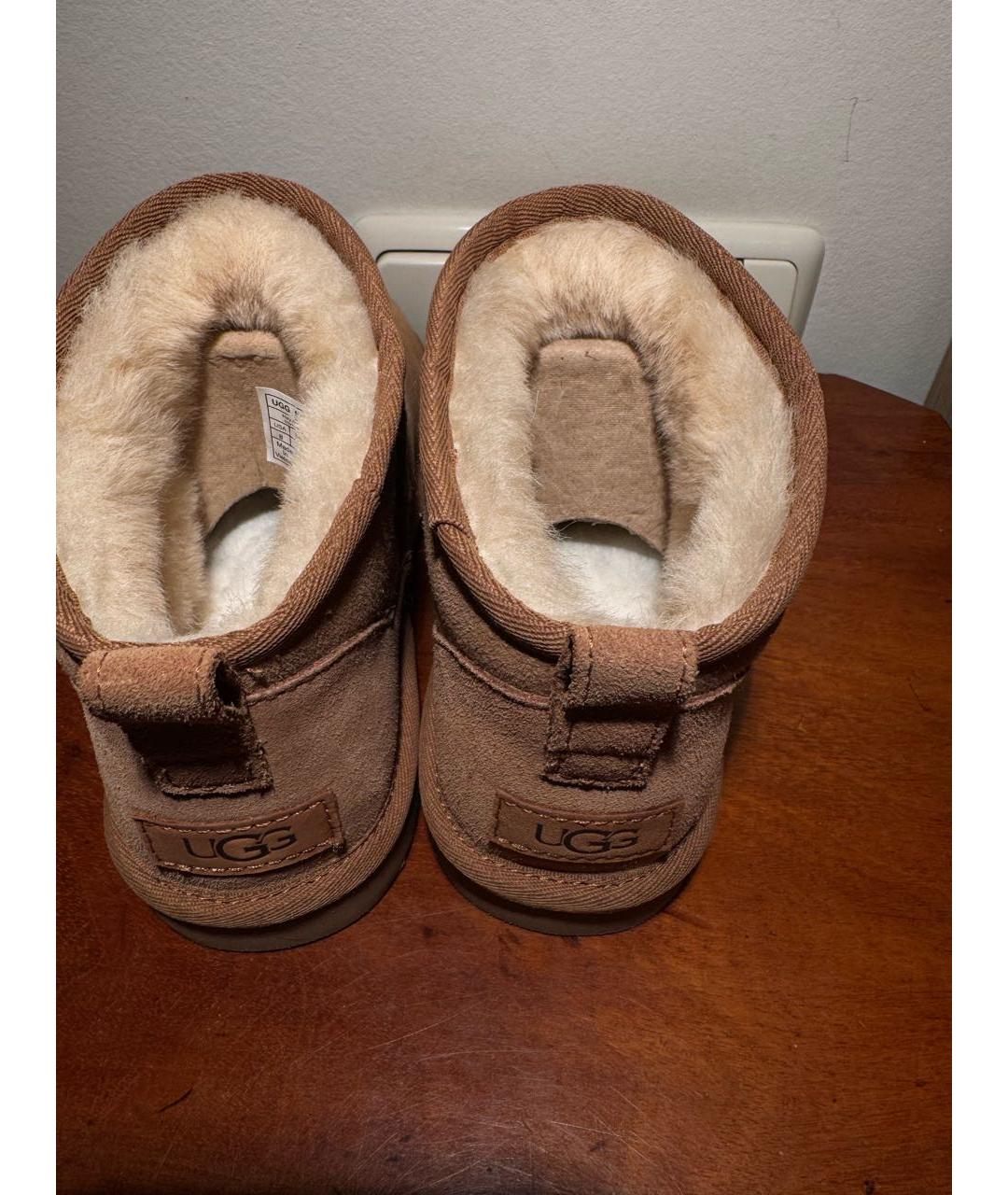 UGG AUSTRALIA Коричневые замшевые ботинки, фото 4