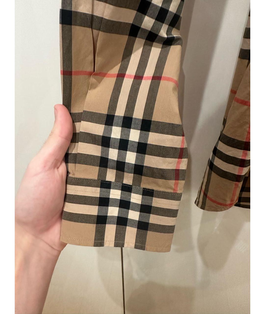 BURBERRY Бежевая хлопковая классическая рубашка, фото 2