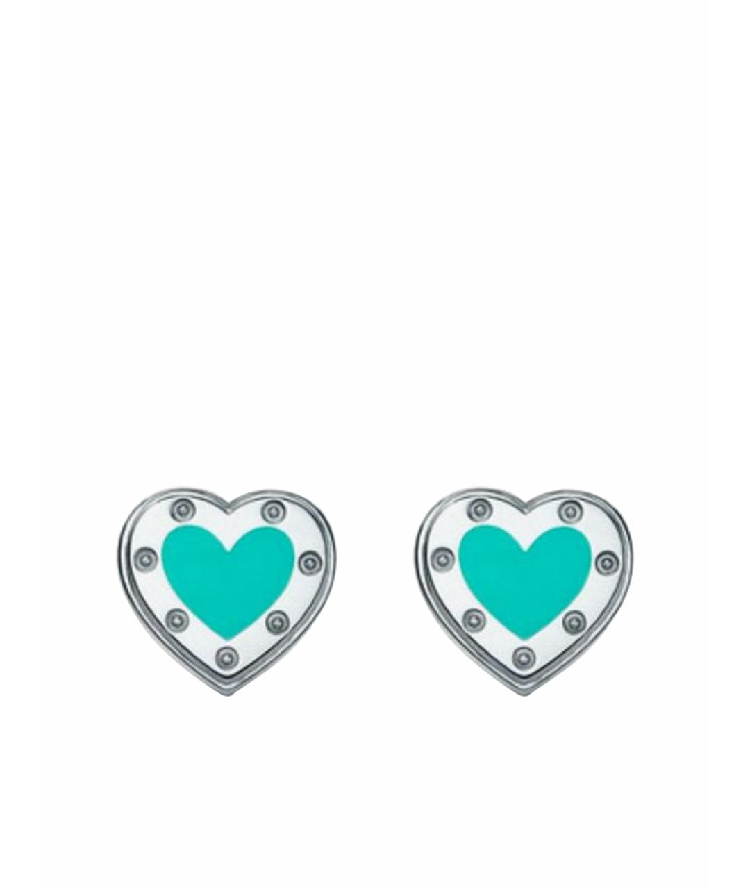 TIFFANY&CO Бирюзовые серебряные серьги, фото 1