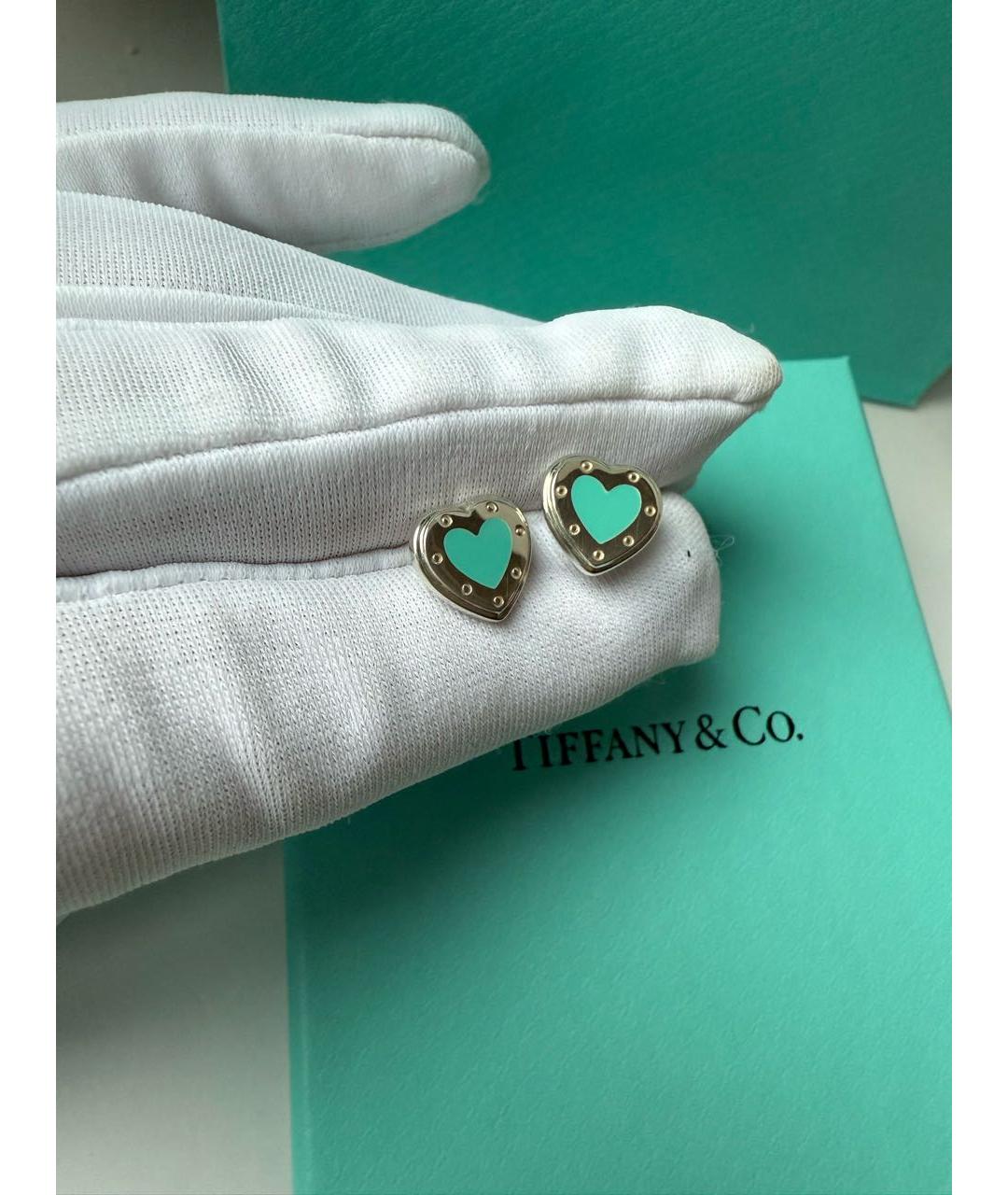 TIFFANY&CO Бирюзовые серебряные серьги, фото 2