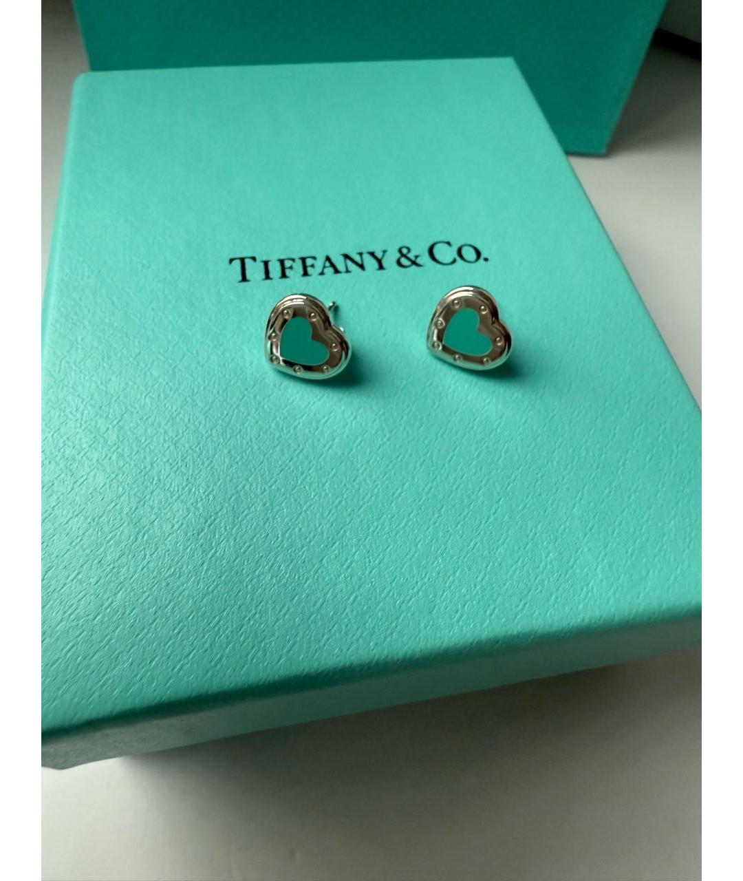 TIFFANY&CO Бирюзовые серебряные серьги, фото 3