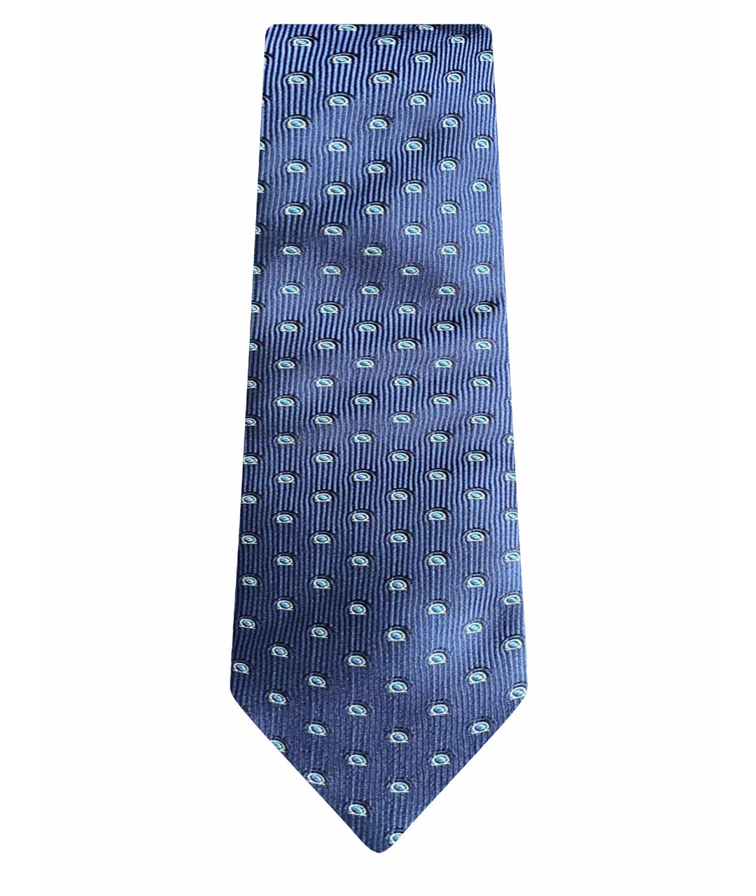 SALVATORE FERRAGAMO Темно-синий шелковый галстук, фото 1