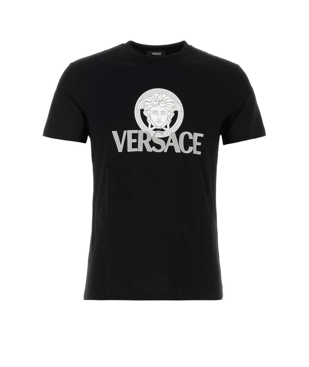 VERSACE Черная хлопковая футболка, фото 1