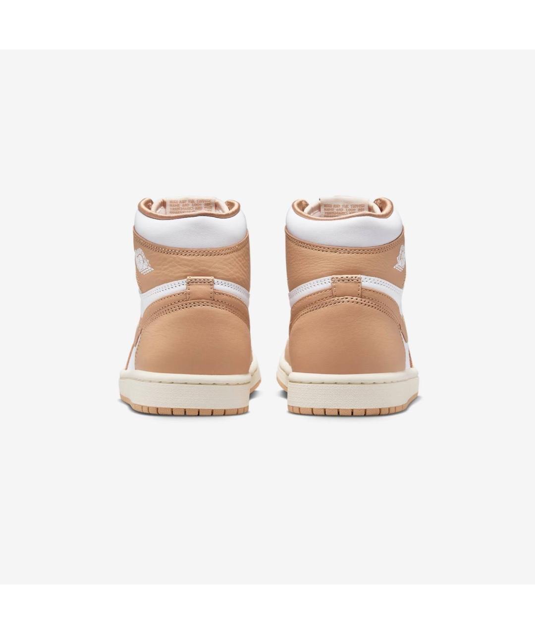 JORDAN Бежевые кожаные кроссовки, фото 4