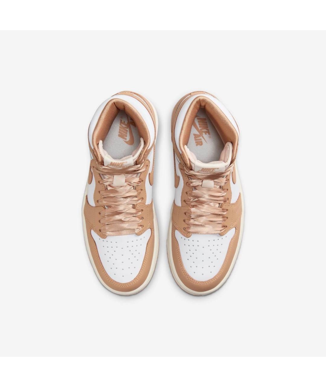 JORDAN Бежевые кожаные кроссовки, фото 3