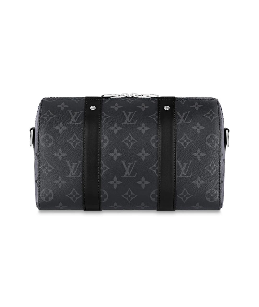 LOUIS VUITTON Черная кожаная сумка на плечо, фото 3