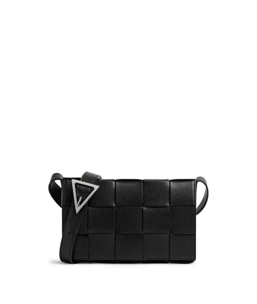 BOTTEGA VENETA Черная кожаная сумка на плечо, фото 1