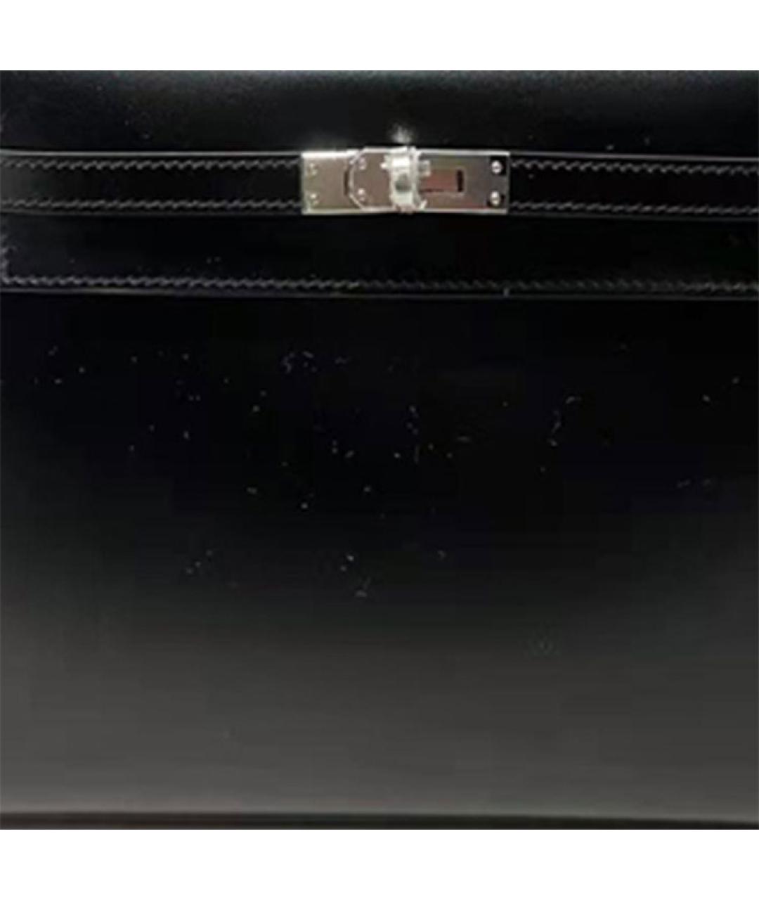 HERMES Черная кожаная сумка через плечо, фото 1