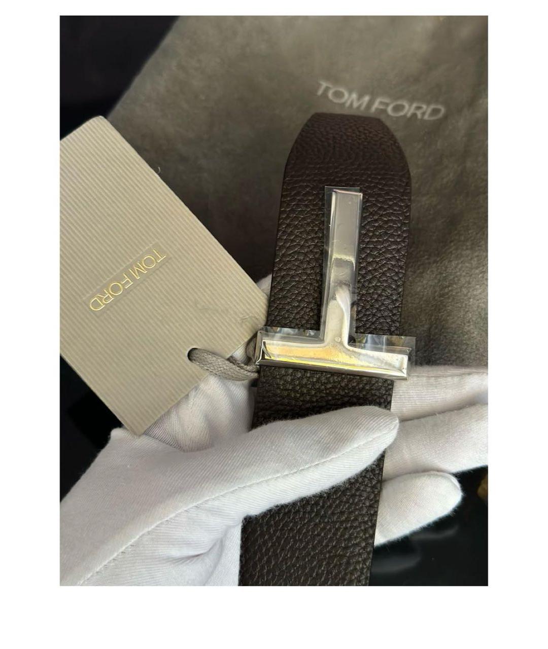 TOM FORD Черный кожаный ремень, фото 2