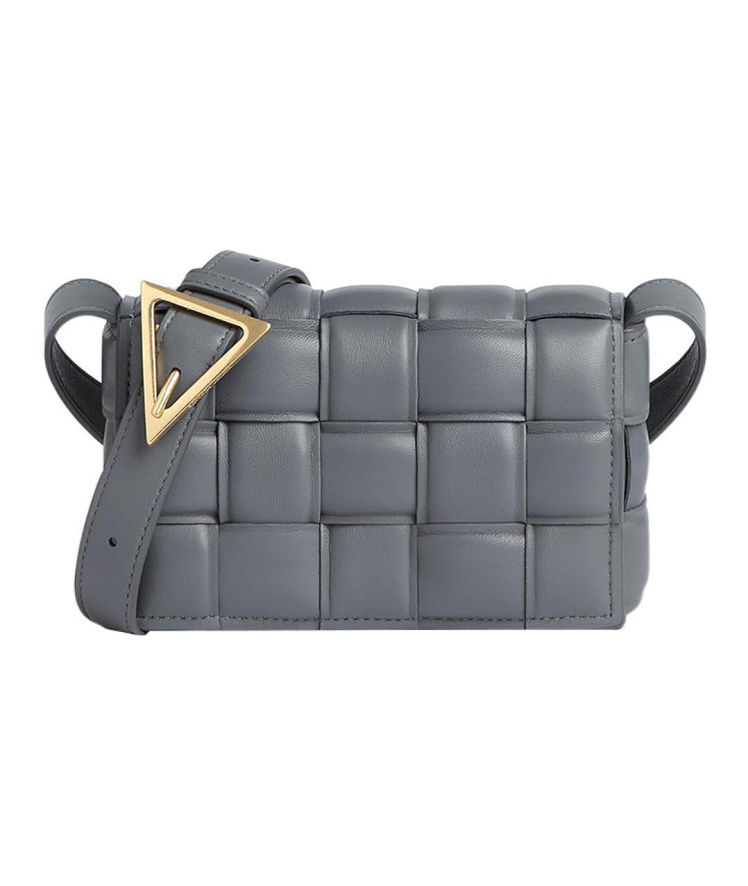BOTTEGA VENETA Серая кожаная сумка через плечо, фото 1