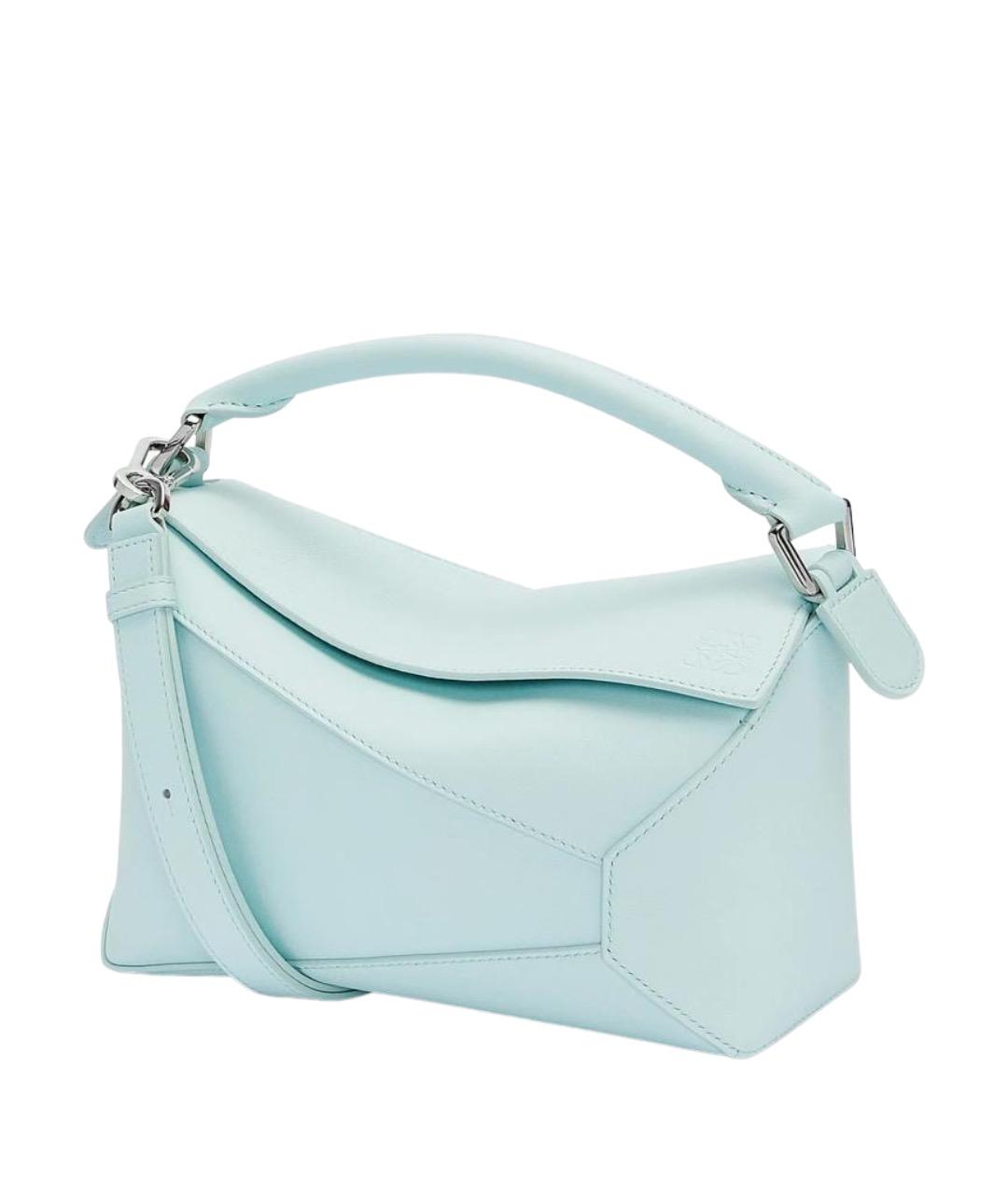 LOEWE Голубая кожаная сумка через плечо, фото 1