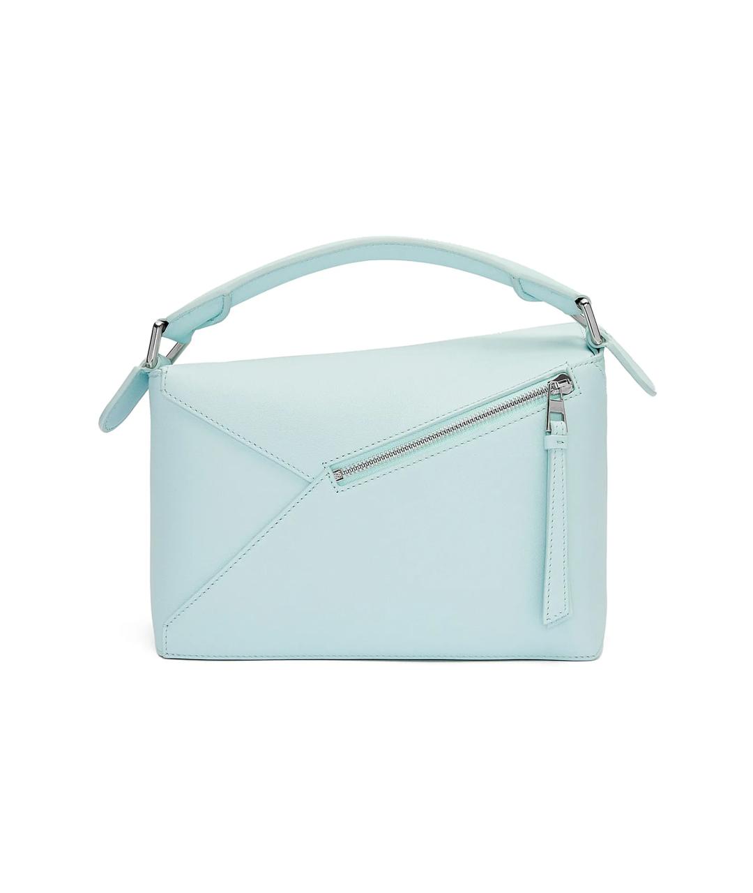 LOEWE Голубая кожаная сумка через плечо, фото 6