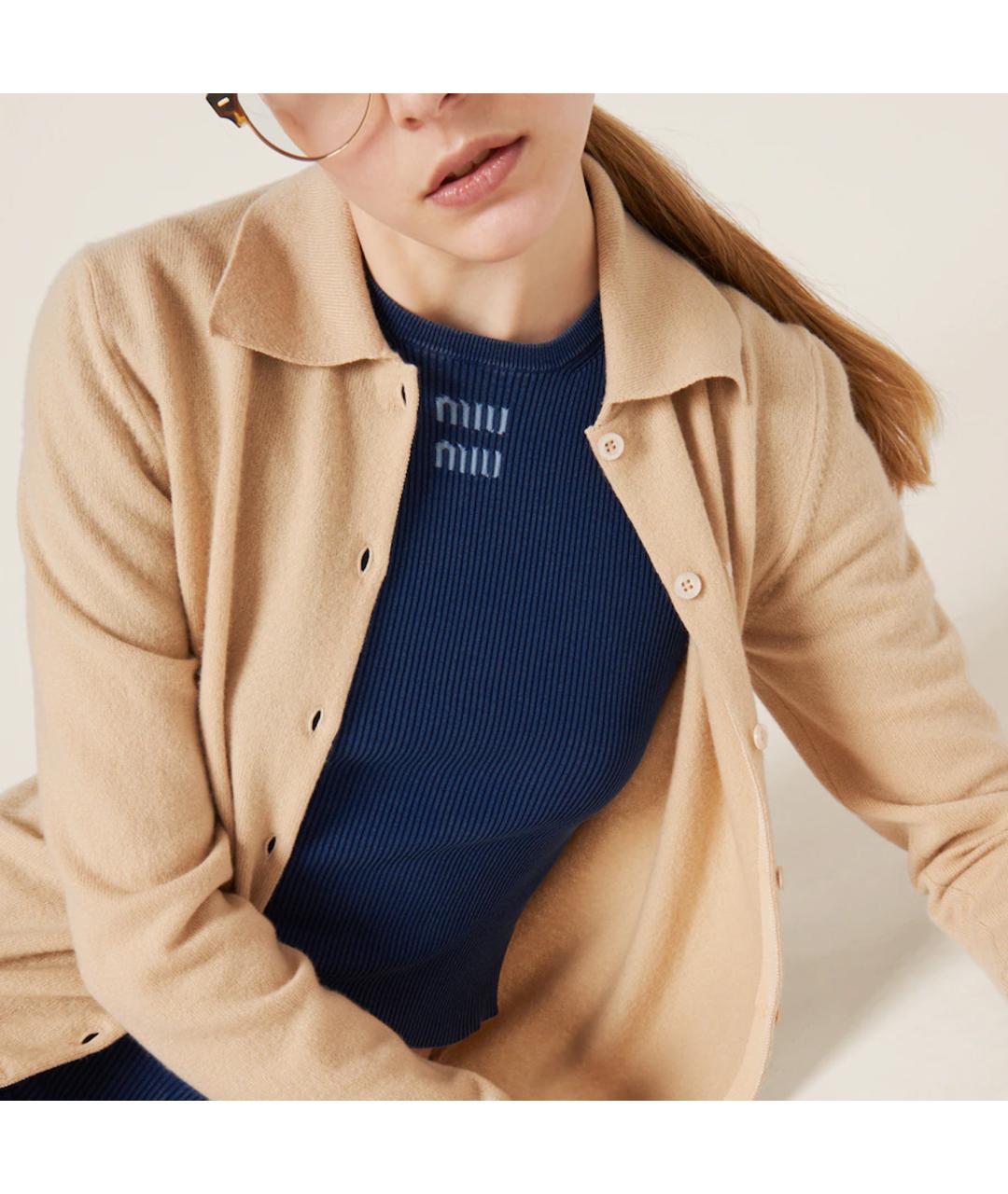 MIU MIU Синий джемпер / свитер, фото 3