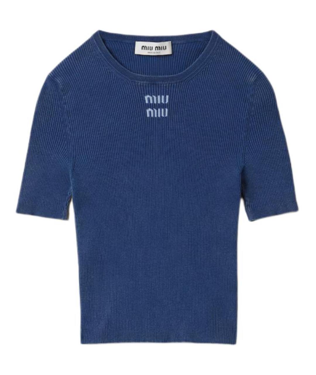 MIU MIU Синий джемпер / свитер, фото 1