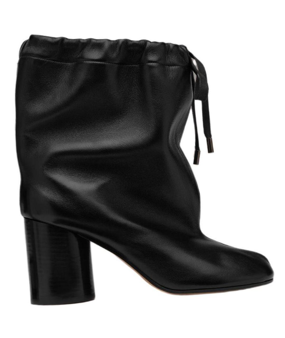 MAISON MARGIELA Черные кожаные сапоги, фото 1