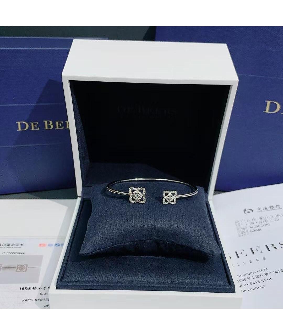 DE BEERS Серебрянный браслет из белого золота, фото 2