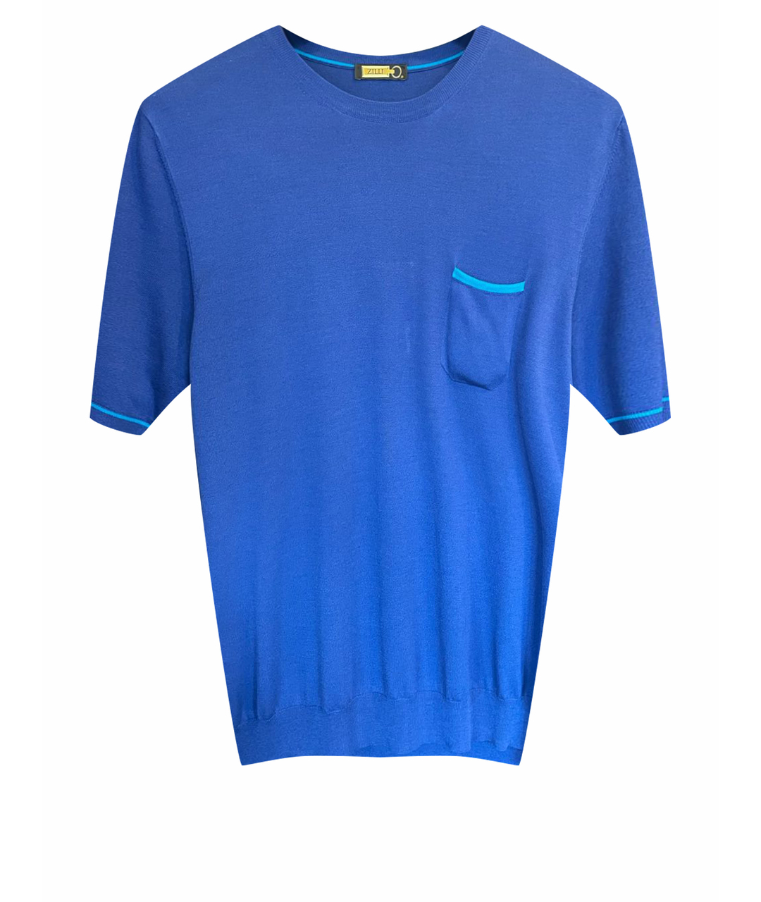 ZILLI Синий шелковый джемпер / свитер, фото 1