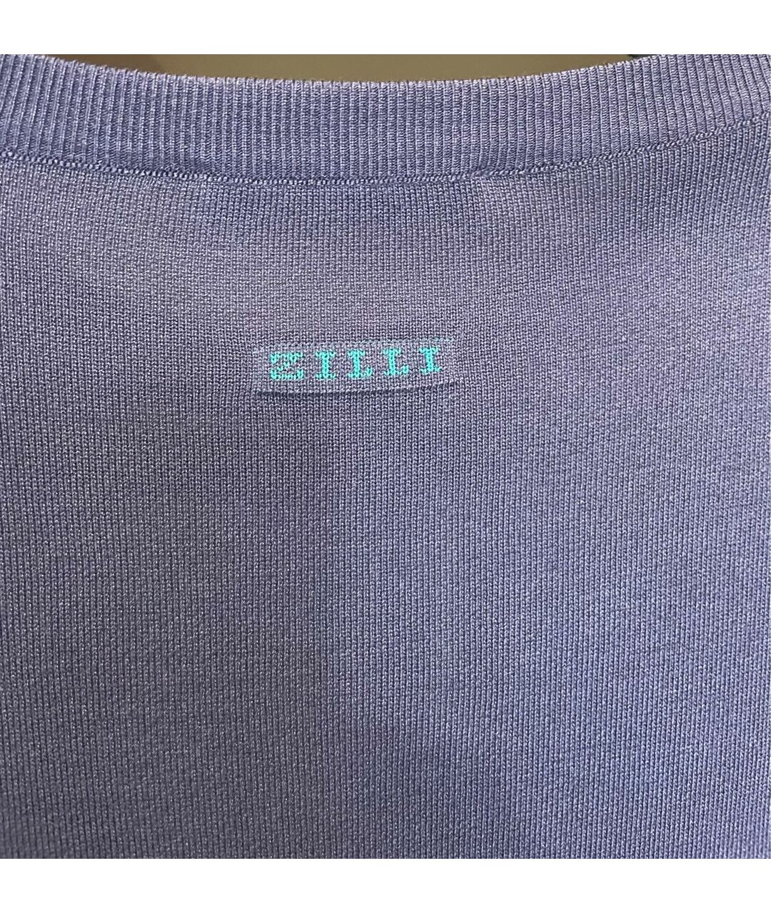 ZILLI Синий шелковый джемпер / свитер, фото 4