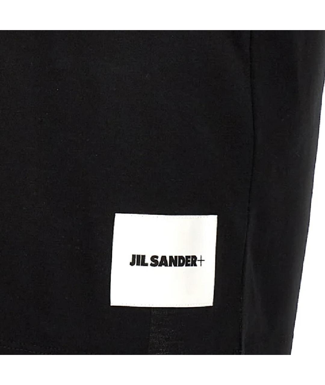 JIL SANDER Черная хлопковая футболка, фото 4