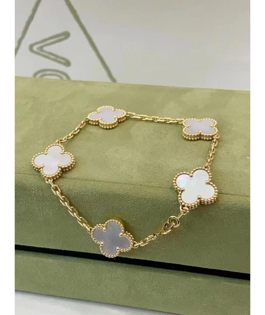 VAN CLEEF & ARPELS Белый браслет из желтого золота, фото 2