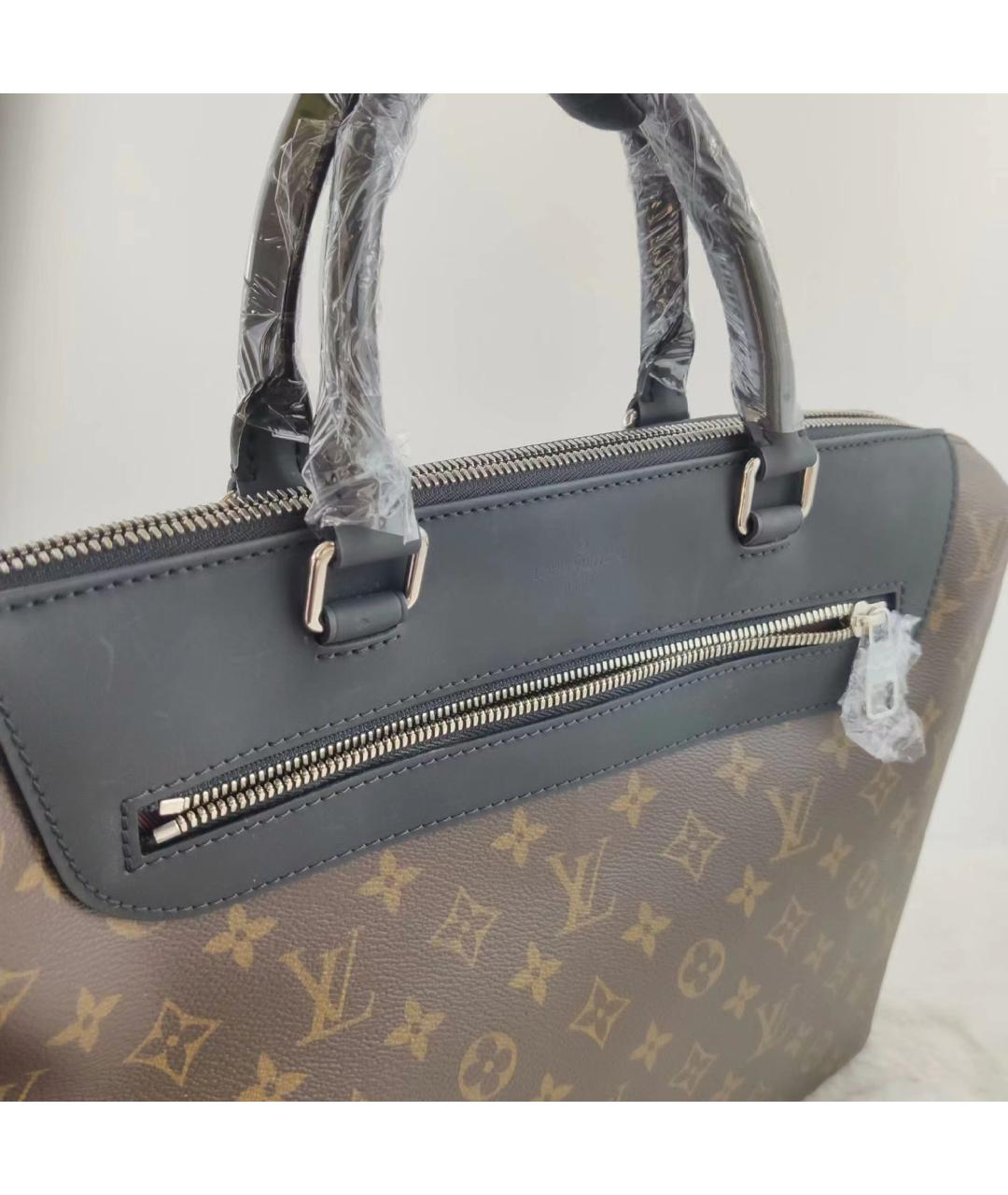 LOUIS VUITTON Коричневая кожаная сумка через плечо, фото 2