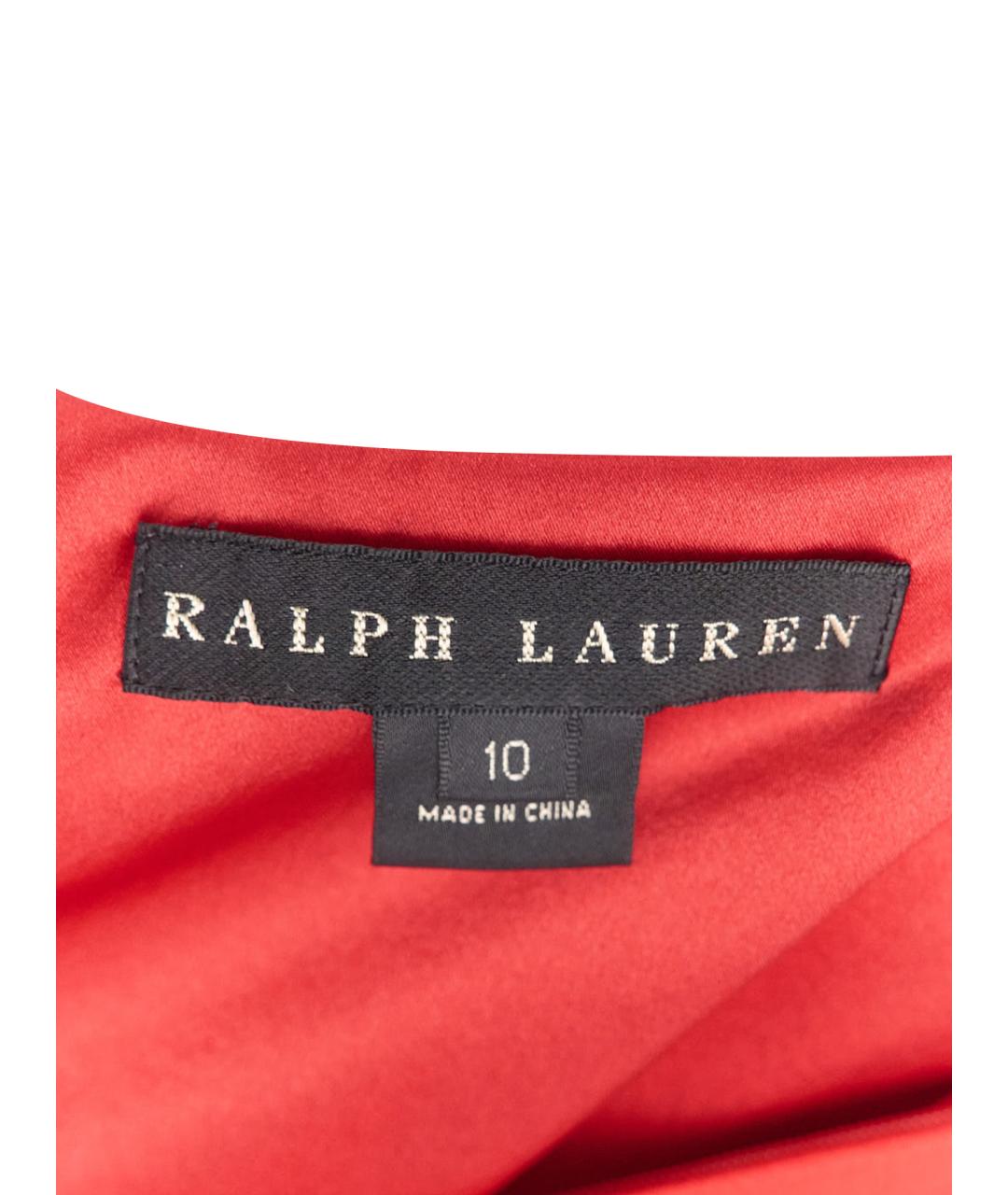 RALPH LAUREN Красный шелковый сарафан, фото 7