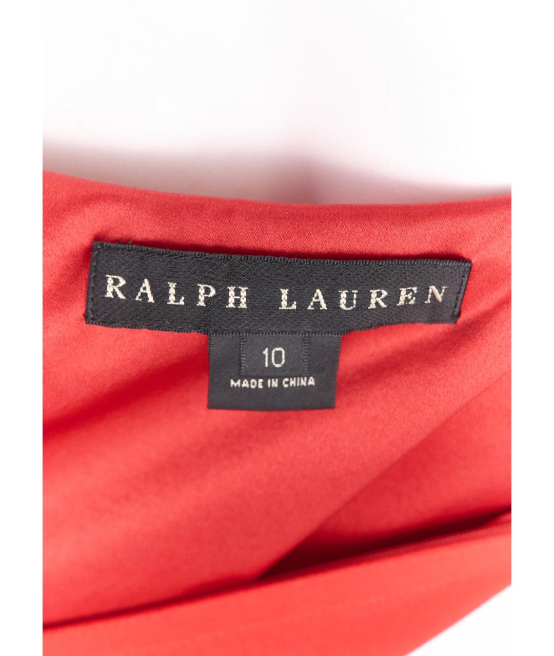 RALPH LAUREN Красный шелковый сарафан, фото 3