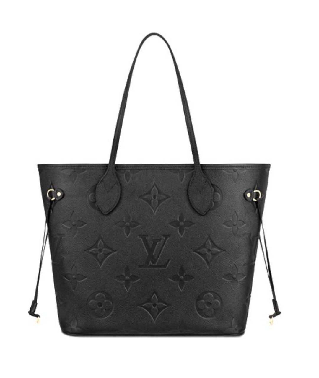 LOUIS VUITTON Черная кожаная сумка тоут, фото 1