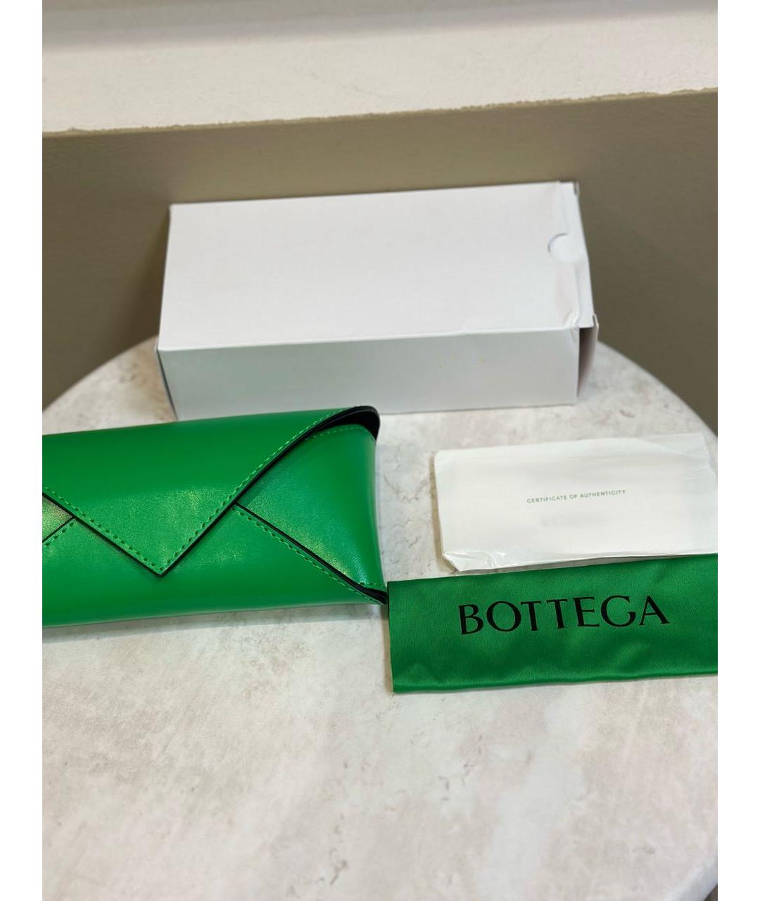 BOTTEGA VENETA Бежевые металлические солнцезащитные очки, фото 4