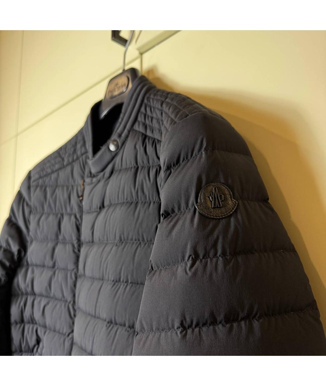 MONCLER Черный пуховик, фото 2