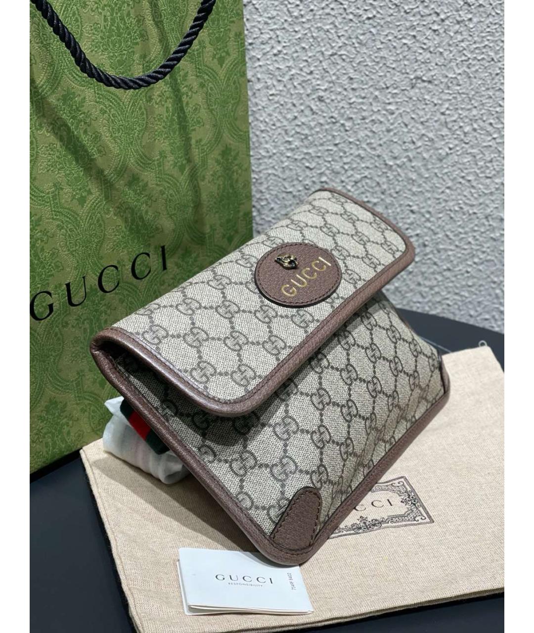 GUCCI Бежевая поясная сумка, фото 3