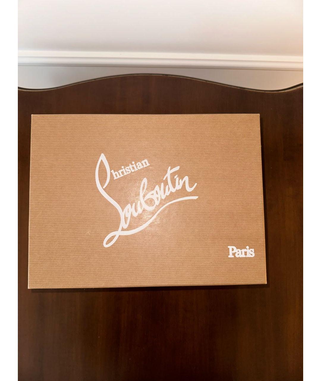 CHRISTIAN LOUBOUTIN Синие кожаные туфли, фото 6