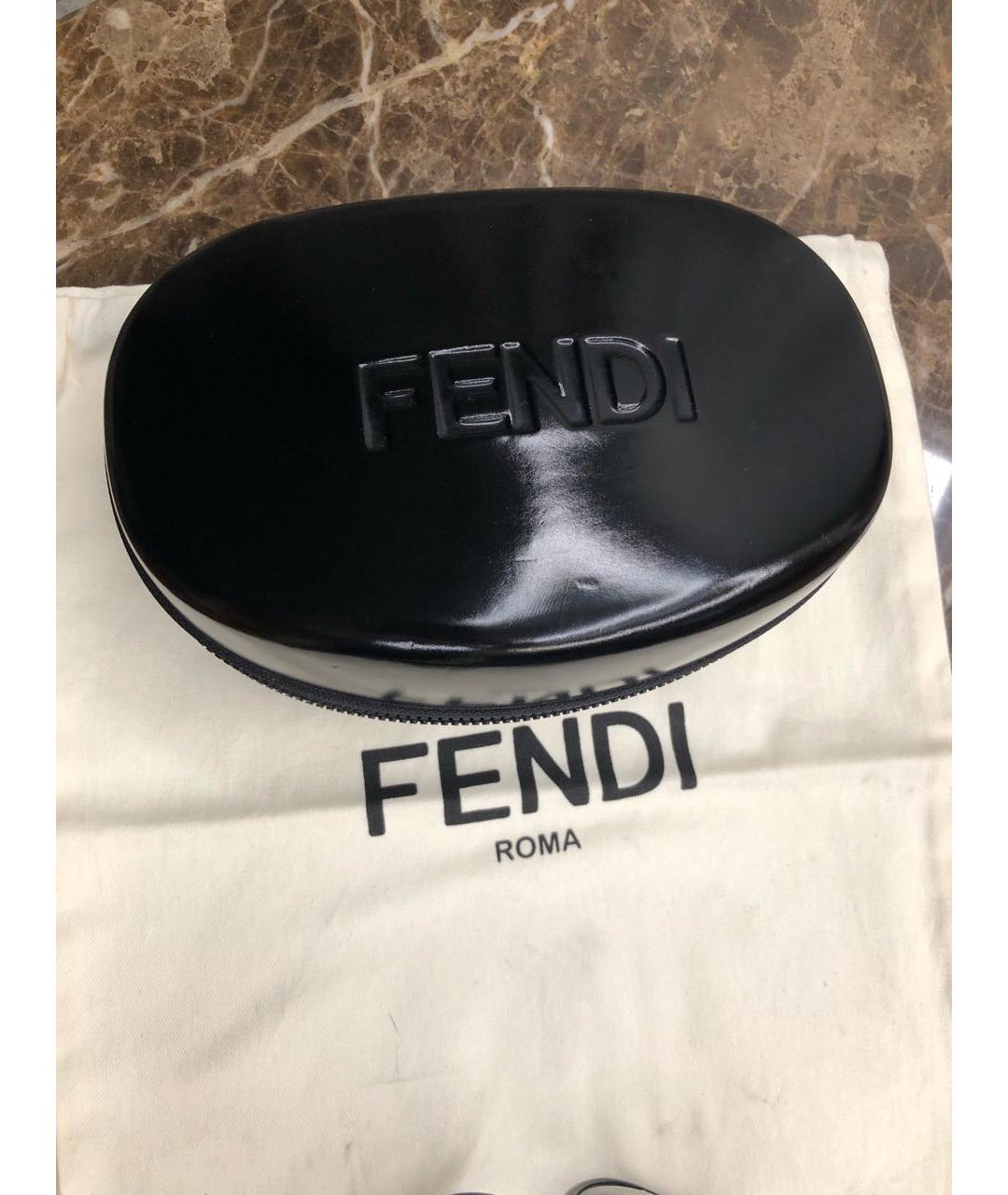 FENDI Черные пластиковые солнцезащитные очки, фото 6