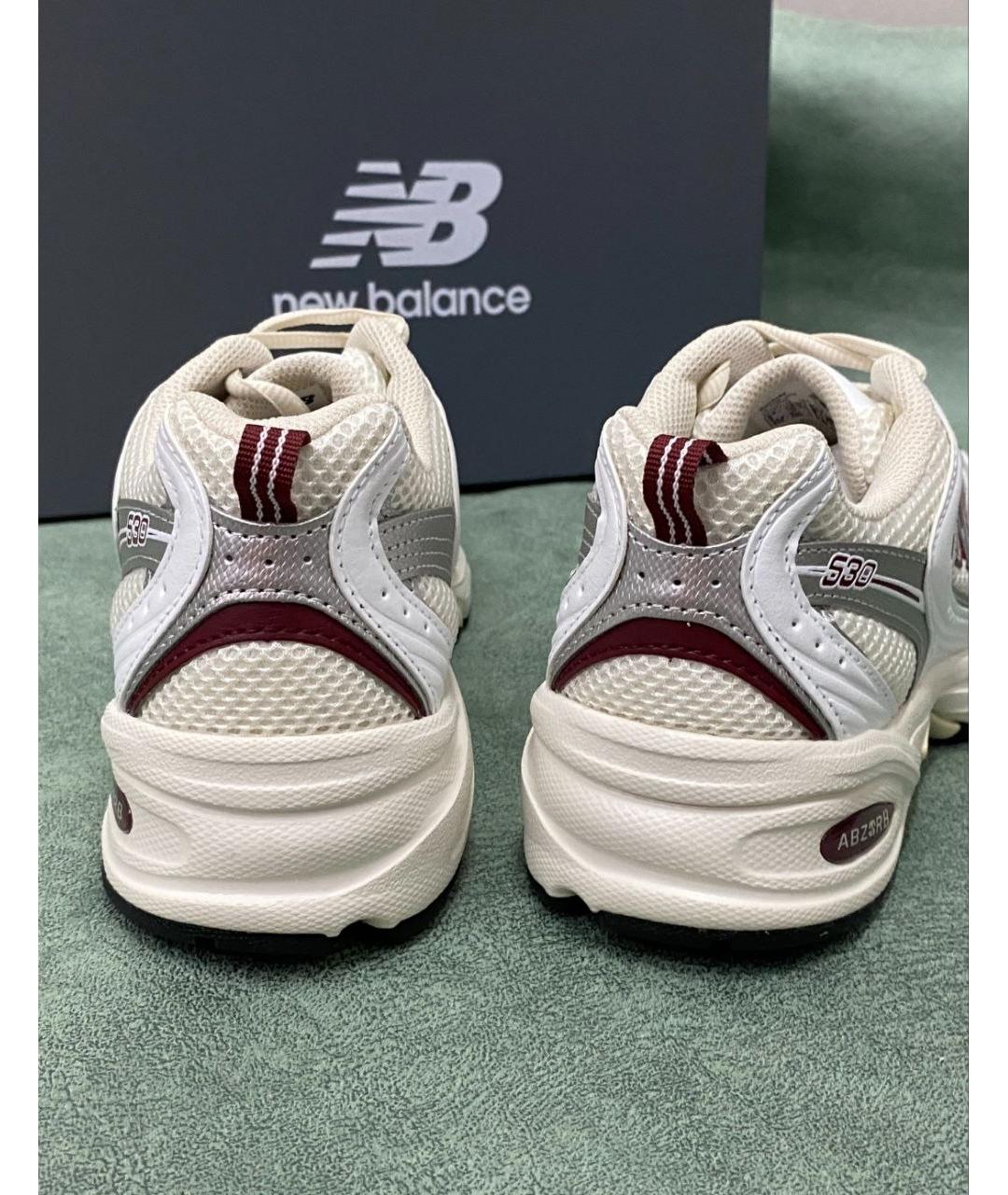 NEW BALANCE Бежевые неопреновые низкие кроссовки / кеды, фото 4