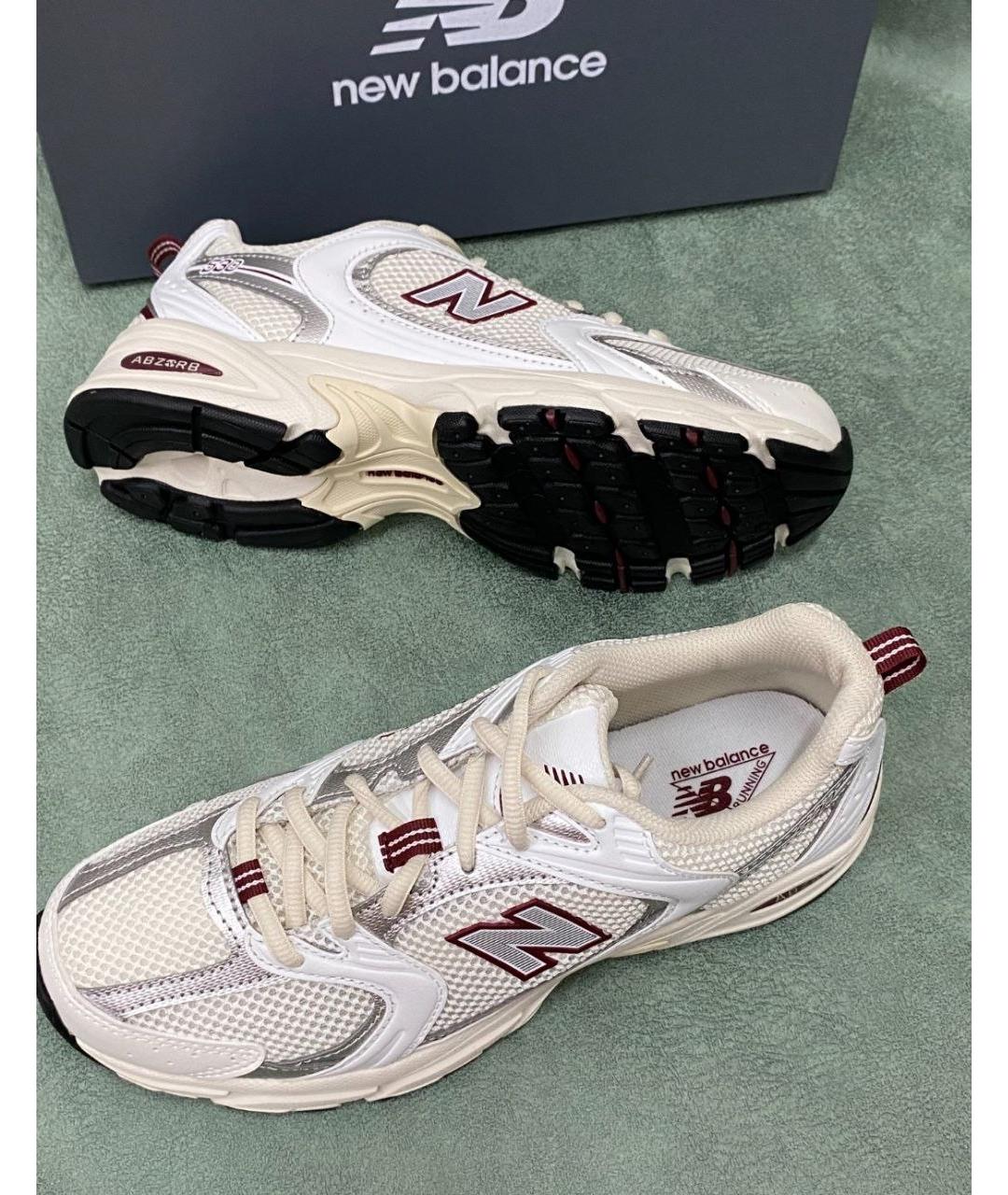 NEW BALANCE Бежевые неопреновые низкие кроссовки / кеды, фото 5