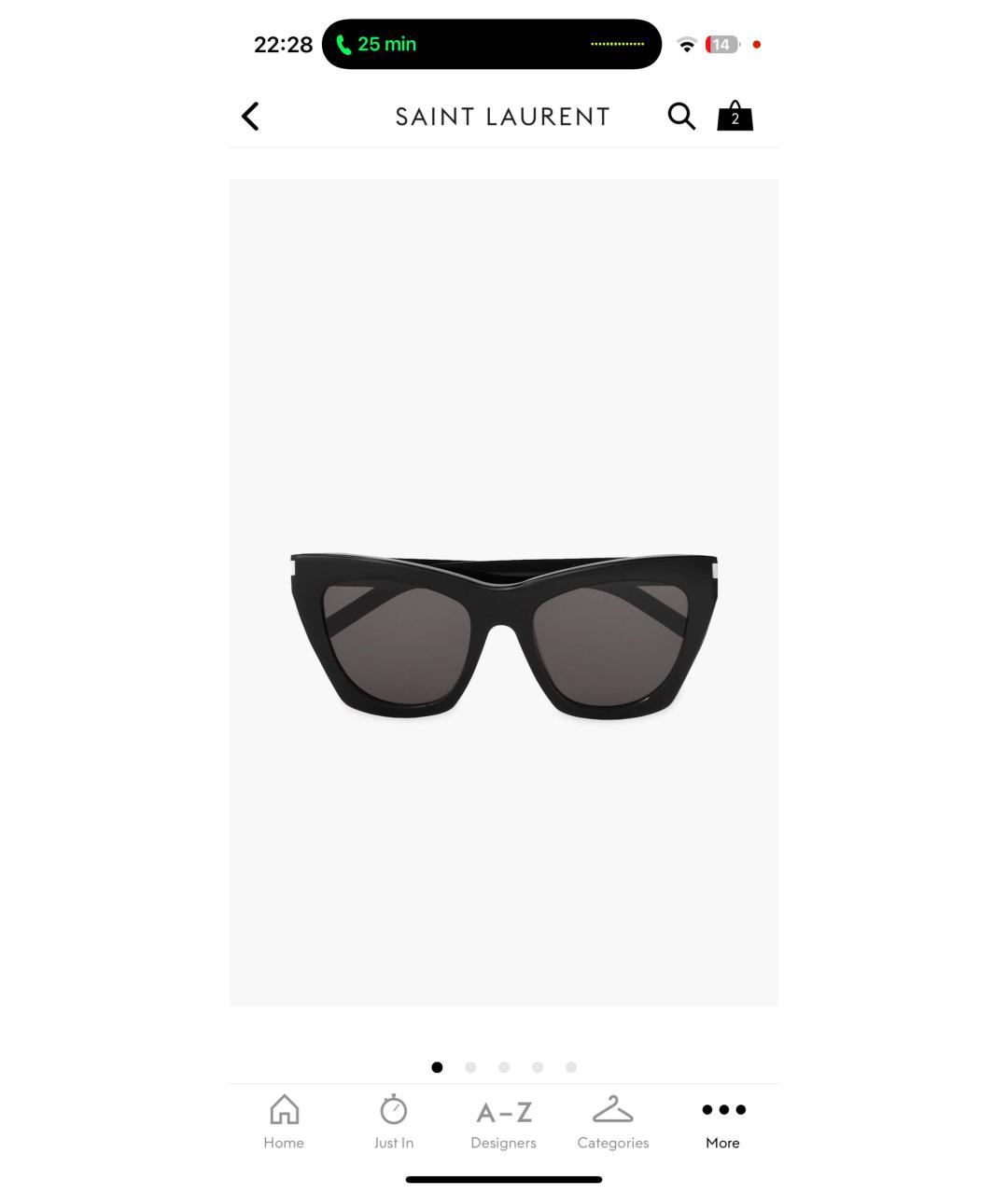 SAINT LAURENT Черные солнцезащитные очки, фото 7
