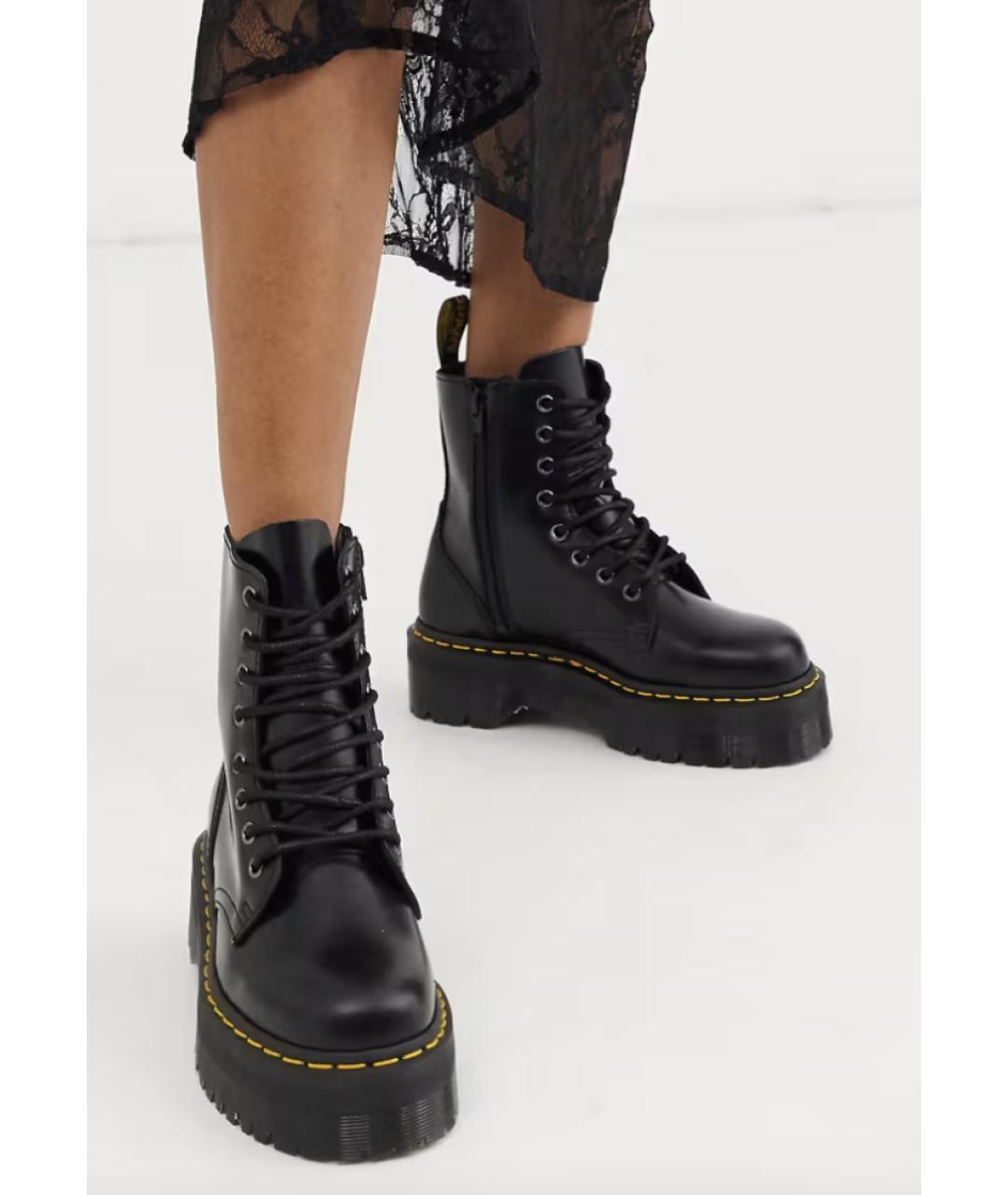 DR. MARTENS Черные кожаные ботинки, фото 2