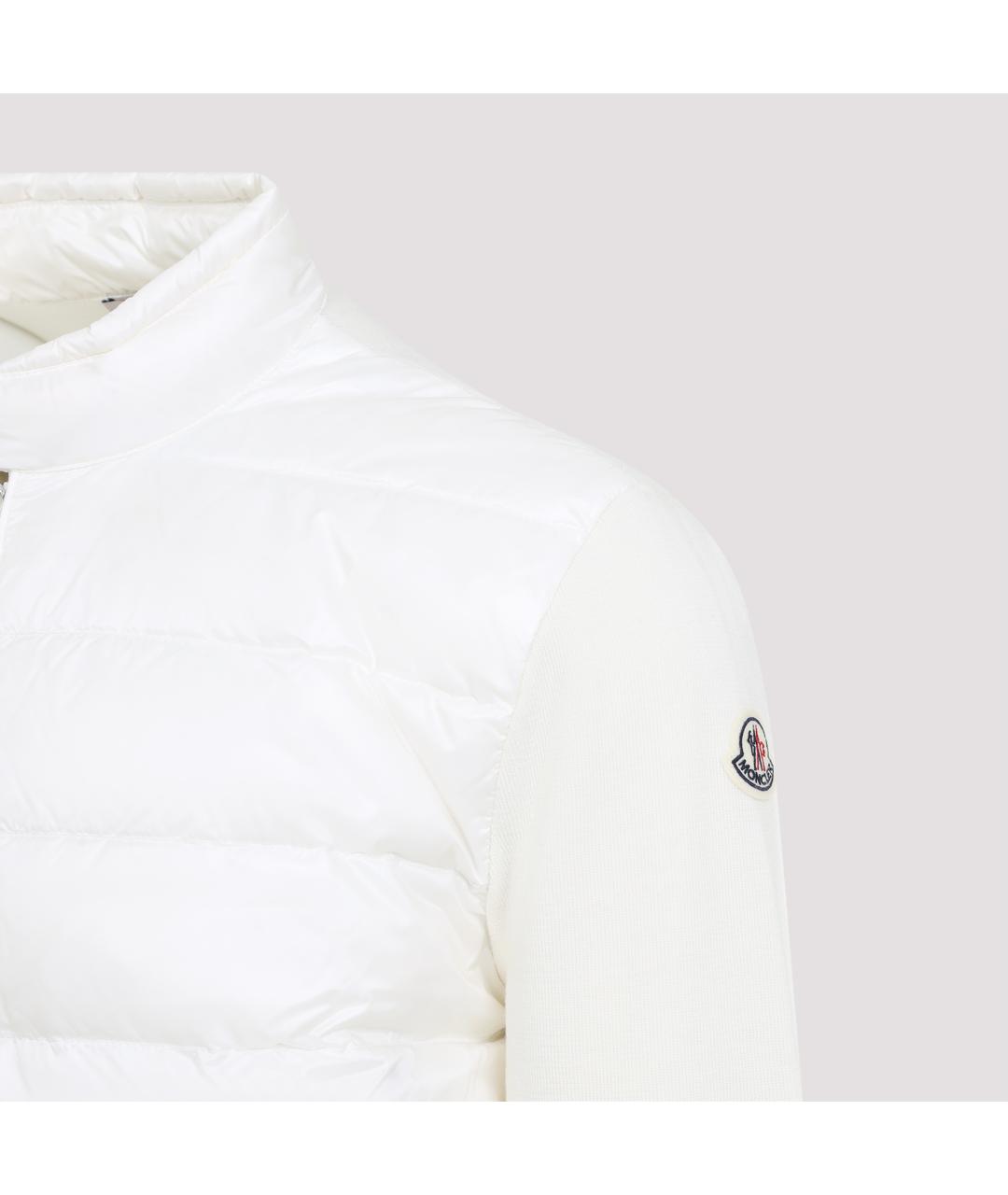 MONCLER Белая полиамидовая куртка, фото 4